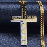 Matthew 6:9-13 Cross Necklace